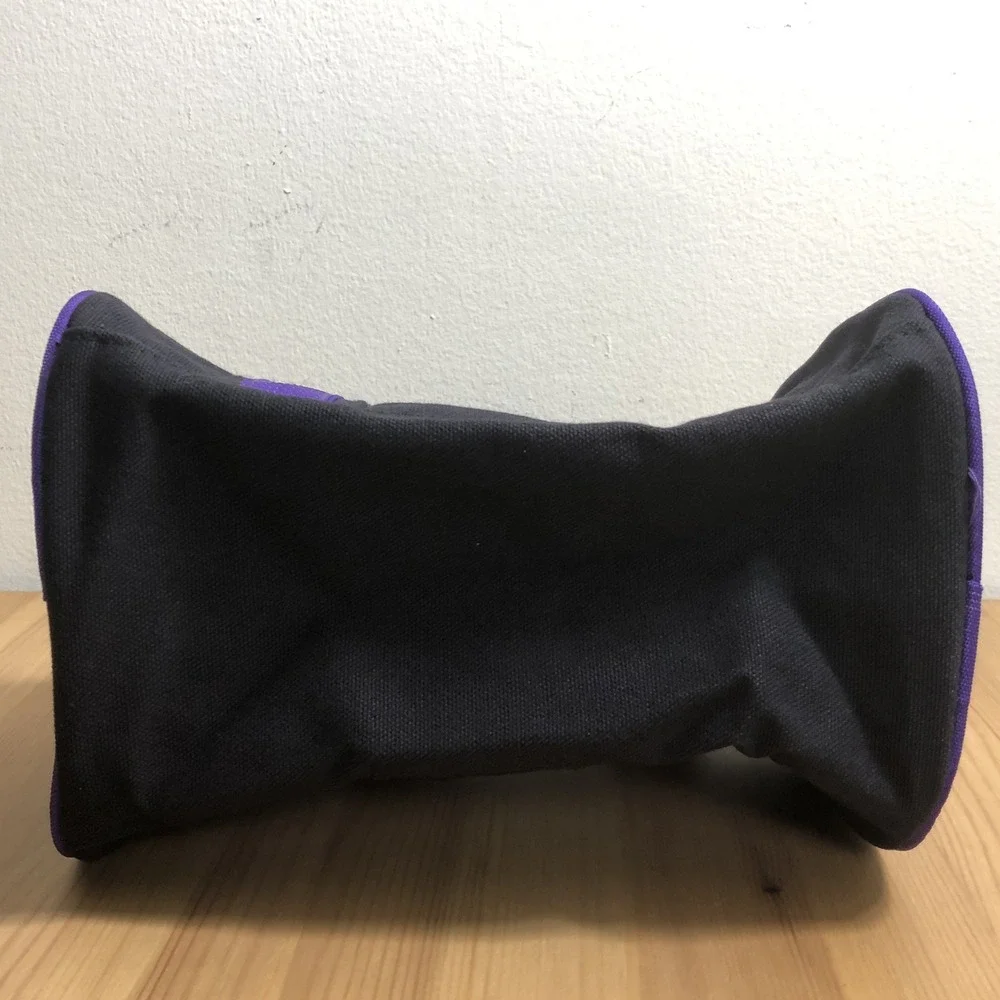 Baltimore Ravens Canvas Duffle Bag Purple Straps Small Black
